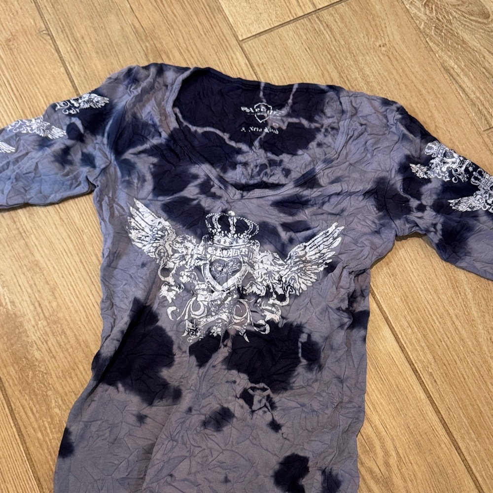 Sledge Blue-Gray Stretch Tie-Dye Shirt